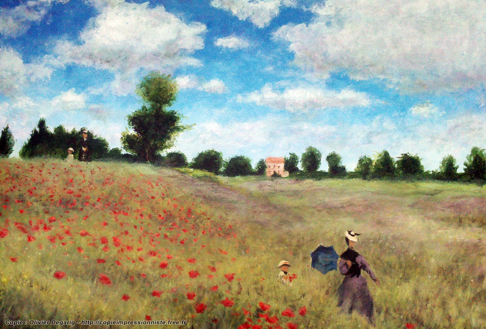 Décor numérique Les Coquelicots projeté pour le tableau du printemps - Danse à l’opéra
